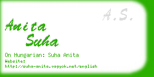 anita suha business card